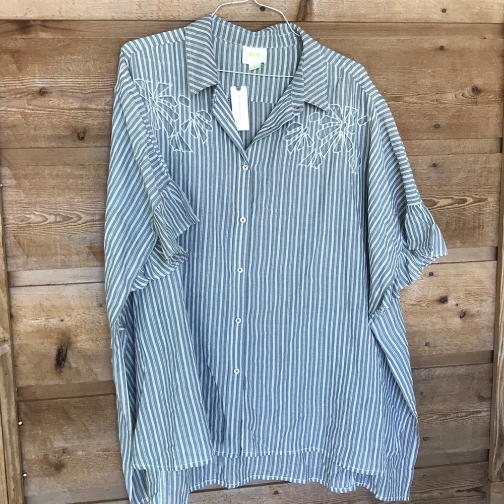 NWT Anthropologie Maeve button down tunic